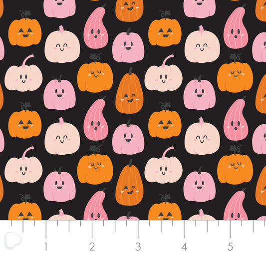 Hey Boo Cute Gourds in Black  Black   21211003-01 Cotton Woven Fabric