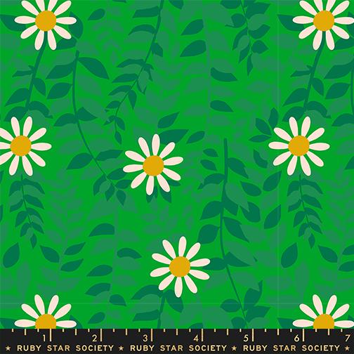 Flowerland by Melody Miller of Ruby Star Society Daisies Verdant    RS0075-12 Cotton Woven Fabric