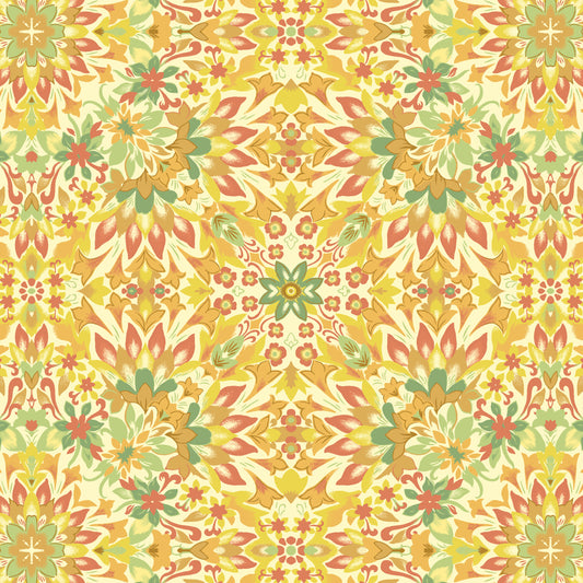 Bee All You Can Bee by Art Loft Damask Yellow    6942-33 Cotton Woven Fabric