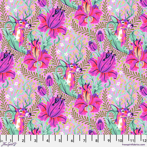 Tula Pink Tiny Beasts Dear John Glimmer PWTP178.GLIMMER Cotton Woven Fabric