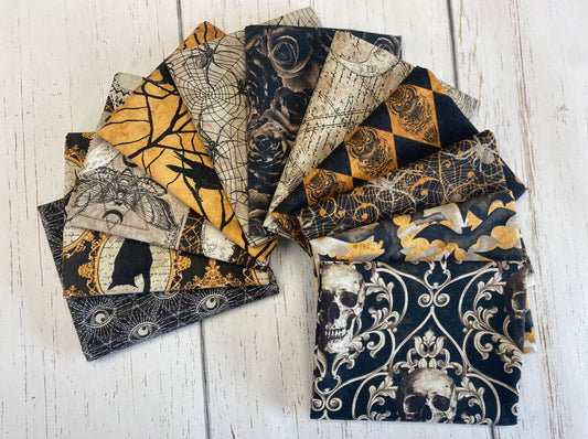 Deja Boo by Satin Moon Designs Crows Orange    2165-33 Cotton Woven Fabric