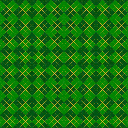 Pot O'Gold Diagonal Check Green    29298G Cotton Woven Fabric