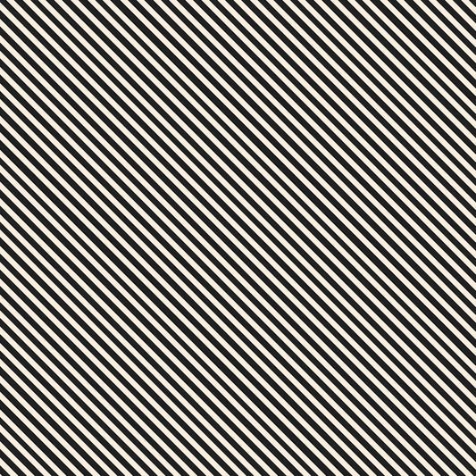 Peppermint Parlor by Danielle Leone Diagonal Stripe Black 27641-299 Cotton Woven Fabric