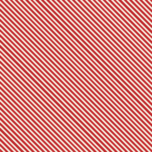 Peppermint Parlor by Danielle Leone Diagonal Stripe Red 27641-233 Cotton Woven Fabric