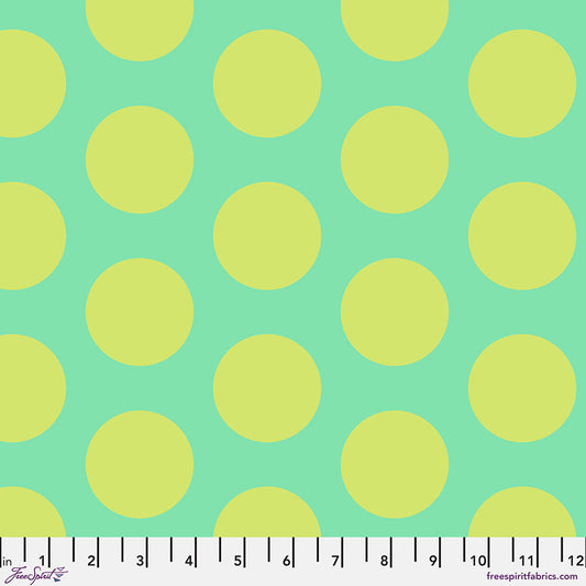 Roar! by Tula Pink Dinosaur Eggs Mint    PWTP230.MINT Cotton Woven Fabric
