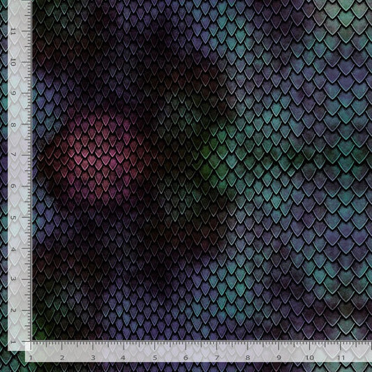 Dragon's Lair Dinosaur Skin Night TEXTURE-CD2443-NIGHT Cotton Woven Fabric