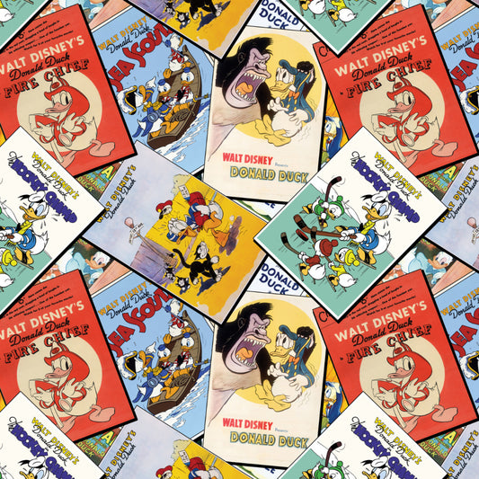 New Arrival: Licensed Disney Character Posters Donald Classic Poster Stack    85271089-01 Cotton Woven Fabric