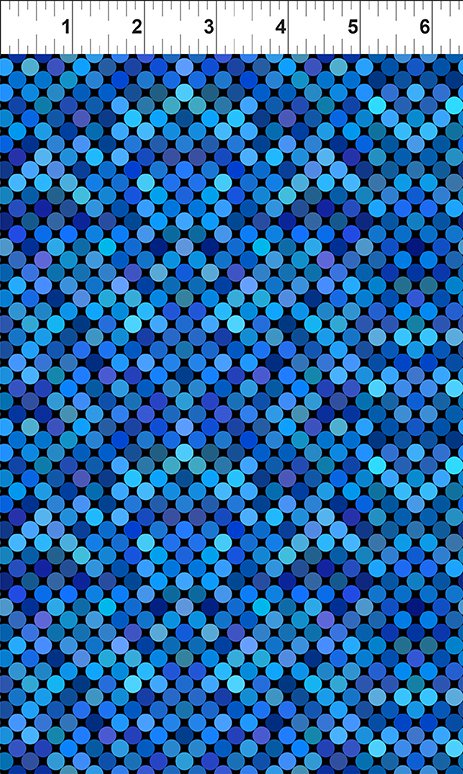 Colorful by Jason Yenter Dots Blue 6COL-7 Cotton Woven Fabric