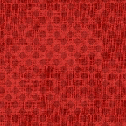 North Pole Express by Pela Studio Dots Dark Red  NPEX4763-DR Cotton Woven Fabric