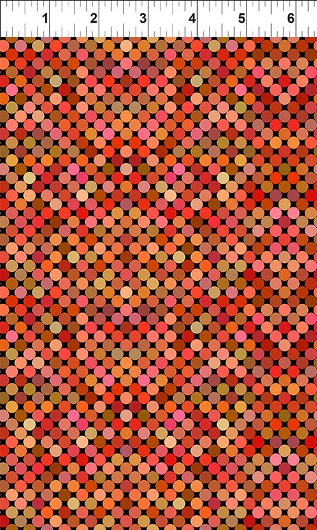 Colorful by Jason Yenter Dots Orange    6COL-2 Cotton Woven Fabric