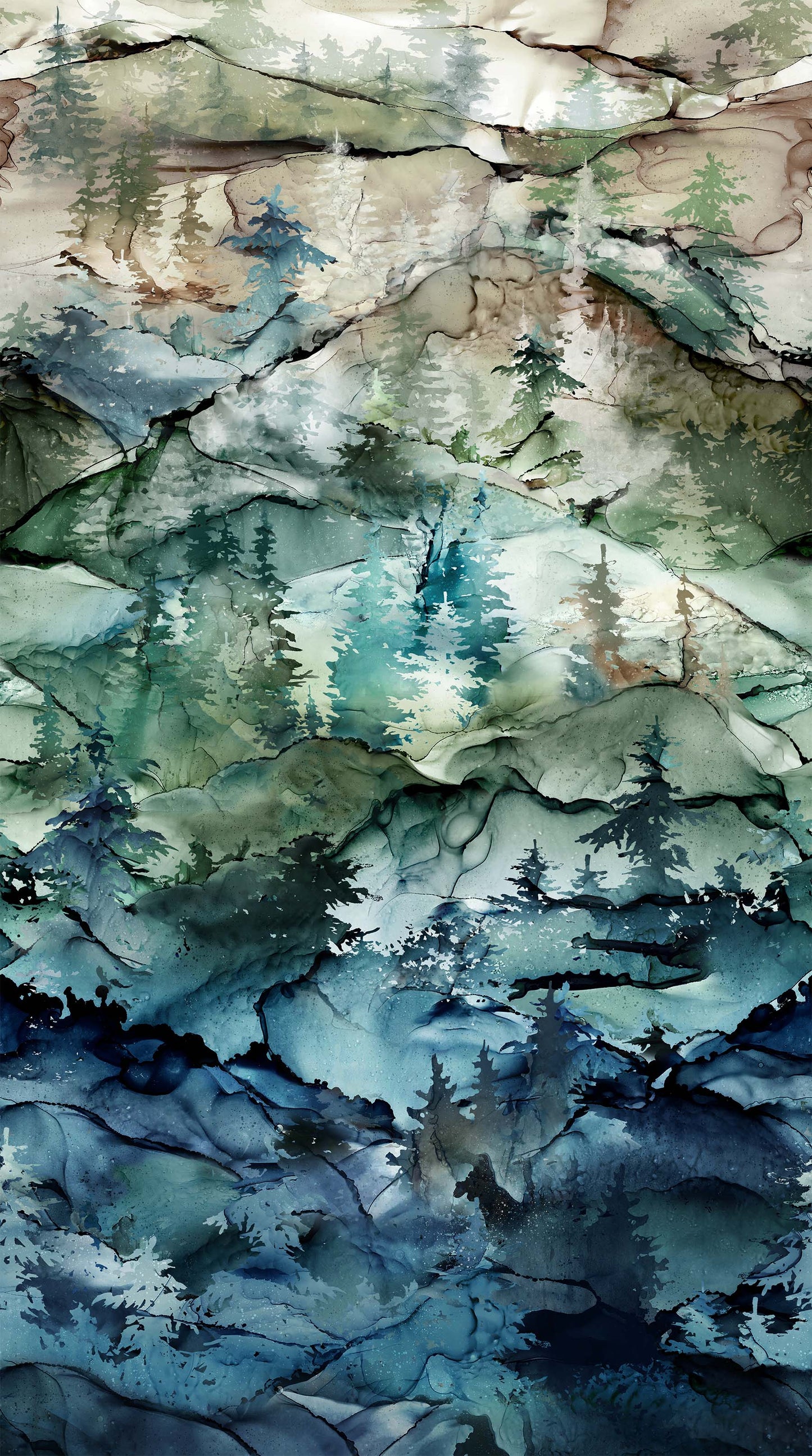 Northern Peaks By Deborah Edwards and Melanie Samra Blue DP25166-46 Cotton Woven Fabric