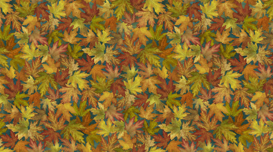 Autumn Splendor By Linda Ludovico Dark Teal Multi DP26682-68 Cotton Woven Fabric
