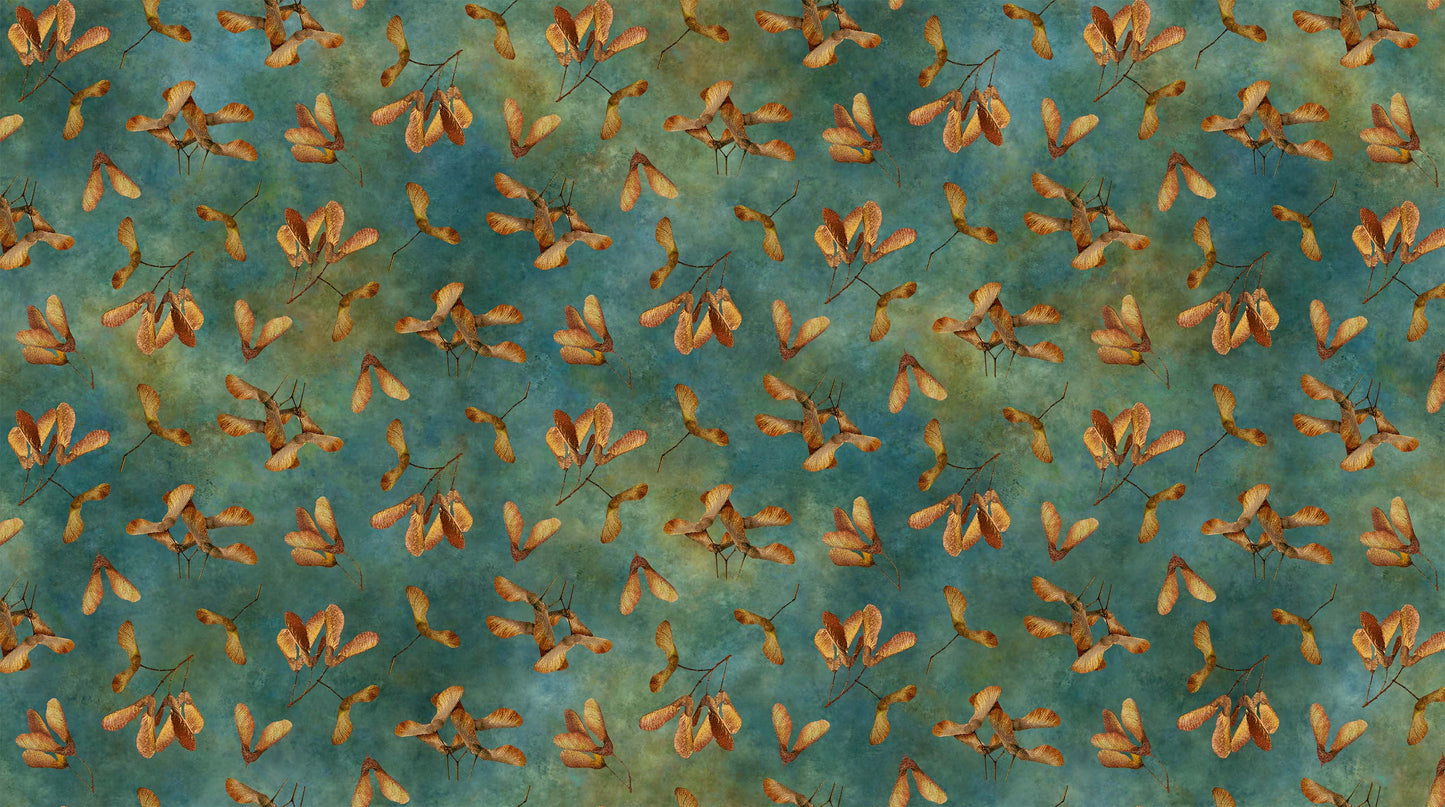 Autumn Splendor By Linda Ludovico Mid Teal Multi DP26683-66 Cotton Woven Fabric