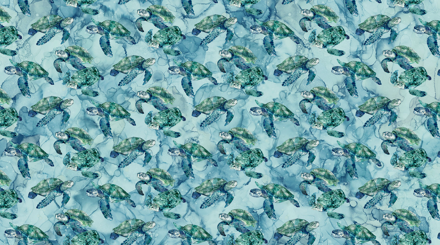 Last Piece 1 yard 7 inches Sea Breeze by Deborah Edwards and Melanie Samra Blue DP27097-44 Cotton Woven Fabric