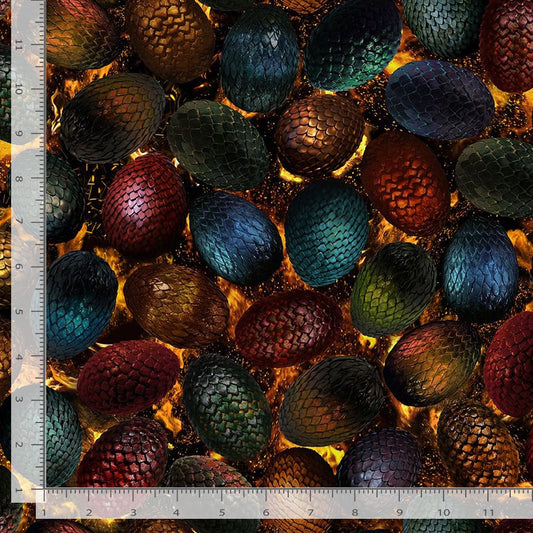 New Arrival: Dragon's Lair Dragon's Eggs    FUN-CD2496-MULTI Cotton Woven Fabric