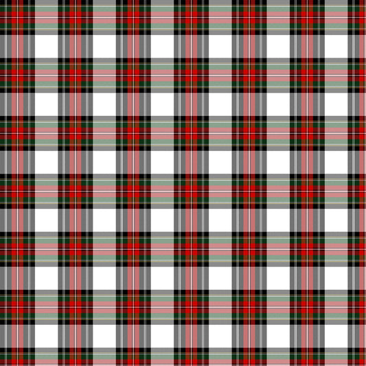 Totally Tartan Yarn Dyed Slightly Brushed Twill Dress Stewart White Multi    W24502-10 Cotton Woven Fabric
