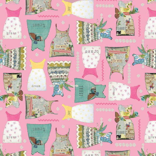 Inspired Heart by Kelly Rae Roberts Dresses Medium Rose 13337B-22 Cotton Woven Fabric