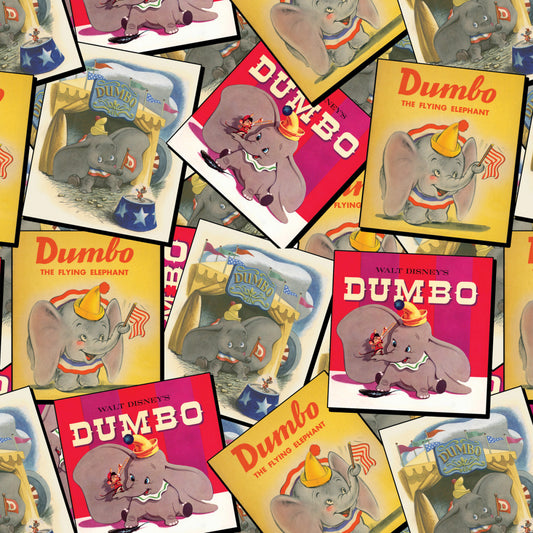 Licensed Disney Character Posters Dumbo Classic Poster Stack 85160603-01 Cotton Woven Fabric