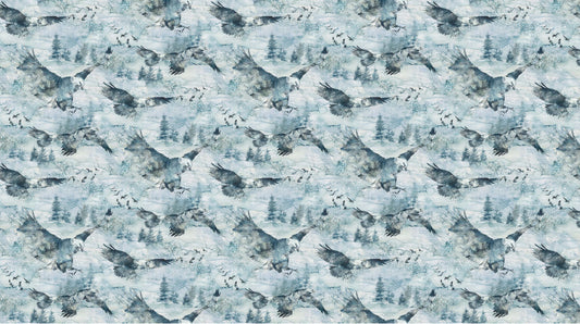 Soar by Deborah Edwards and Melanie Samra Eagles Moody Blues DP24583-42 Cotton Woven Fabric