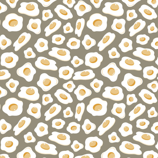 Cluck Cluck Bloom by Teresa Magnuson Eggs Taupe Y3793-62 Cotton Woven Fabric