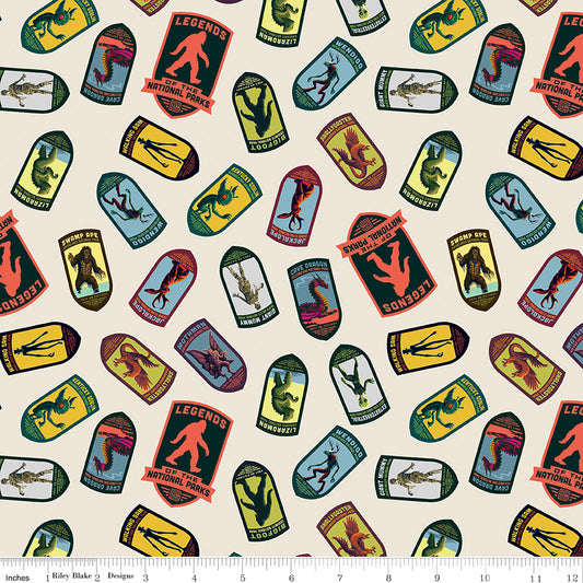 Licensed Legends Of The National Parks 2023 Emblem Toss Cream CD15060-CREAM Cotton Woven Fabric