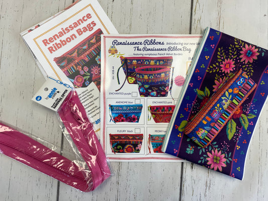 Renaissance Ribbon Bag Kit  Enchanted Purple  Purple Craft Kit