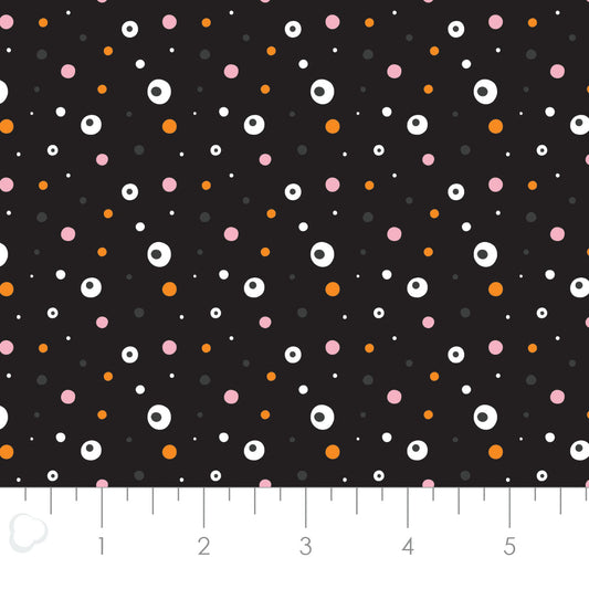 Hey Boo Eyes on You in Black  Black   21211004-02 Cotton Woven Fabric