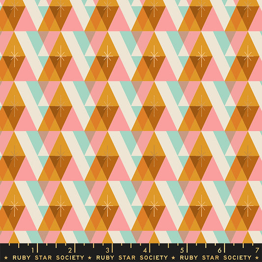 Jolly Darlings by Ruby Star Society Facets Metallic Honey    RS5084-14M Cotton Woven Fabric