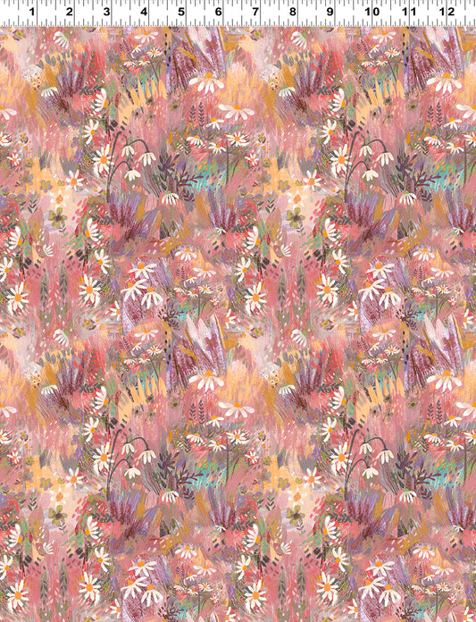 Moments Digital by Kendra Binney Fairy Flowers Light Rust    Y3743-70 Cotton Woven Fabric