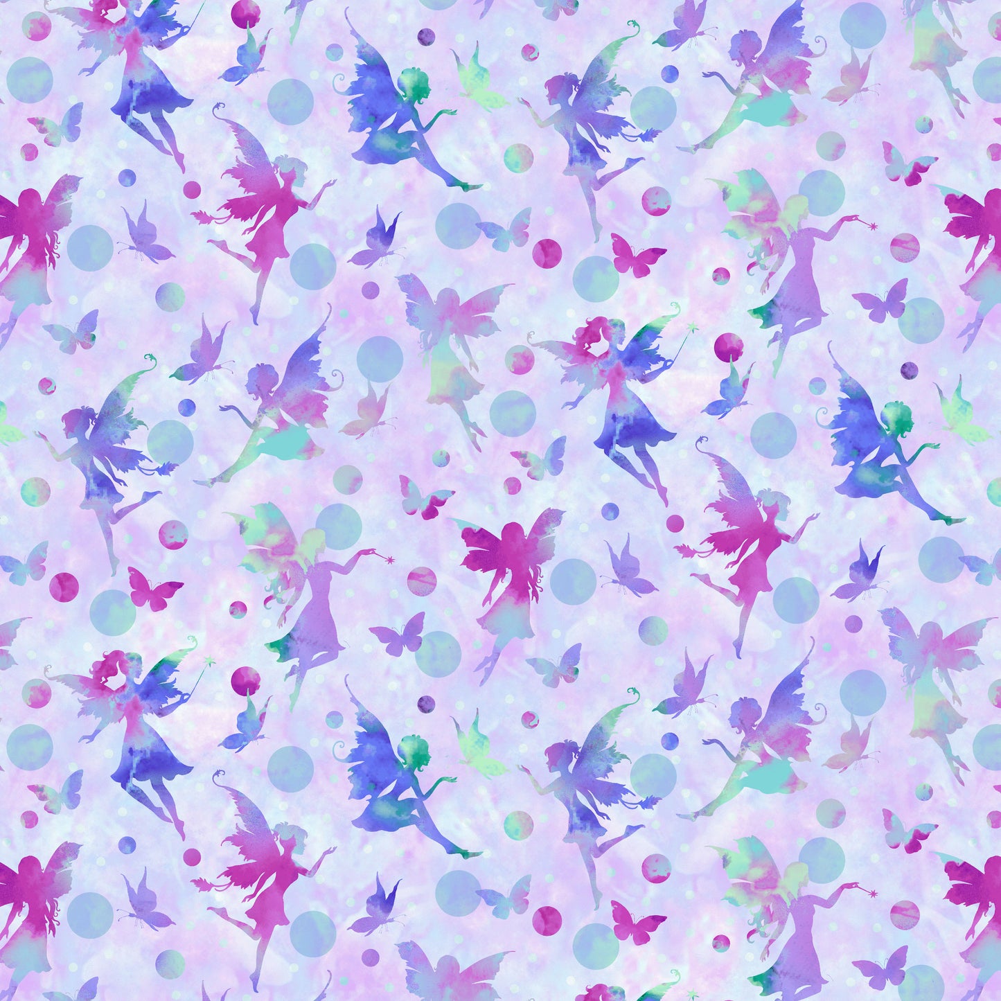 Fairytale Forest by Color Principle Fairy Silhouettes Lilac    3014-55 Cotton Woven Fabric