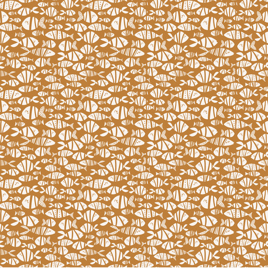 Water Babies by Sugarly Designs Fish Butterscotch    6684-43 Cotton Woven Fabric