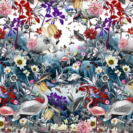 Concrete Jungle A Hoffman Spectrum Print Flamingo V5324H-264 Cotton Woven Fabric