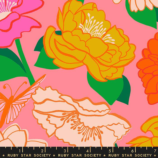 Flowerland by Melody Miller of Ruby Star Society Floral Sorbet    RS0067-13 Cotton Woven Fabric