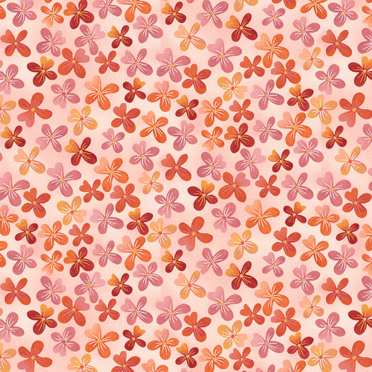 Canyon Birds by Jennifer Brinley Flowers Small Tossed Blush 6772-22 Cotton Woven Fabric