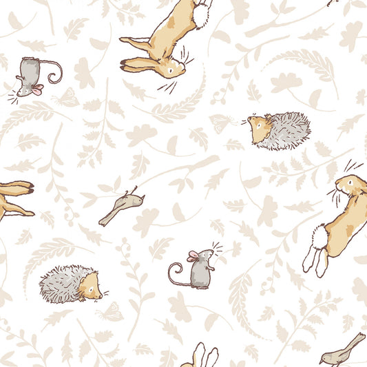 Licensed Guess How Much I Love You 2024 Forest Friends White Y4245-1 Cotton Woven Fabric