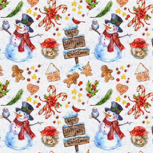 Frosty Delights Frosty Main White 120-24312 Cotton Woven Fabric