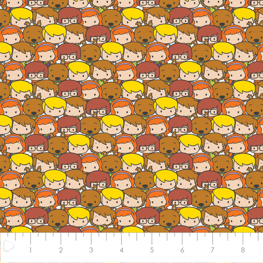 Licensed Scooby Doo Chibi Gang Stacked    23700523-01 Cotton Woven Fabric