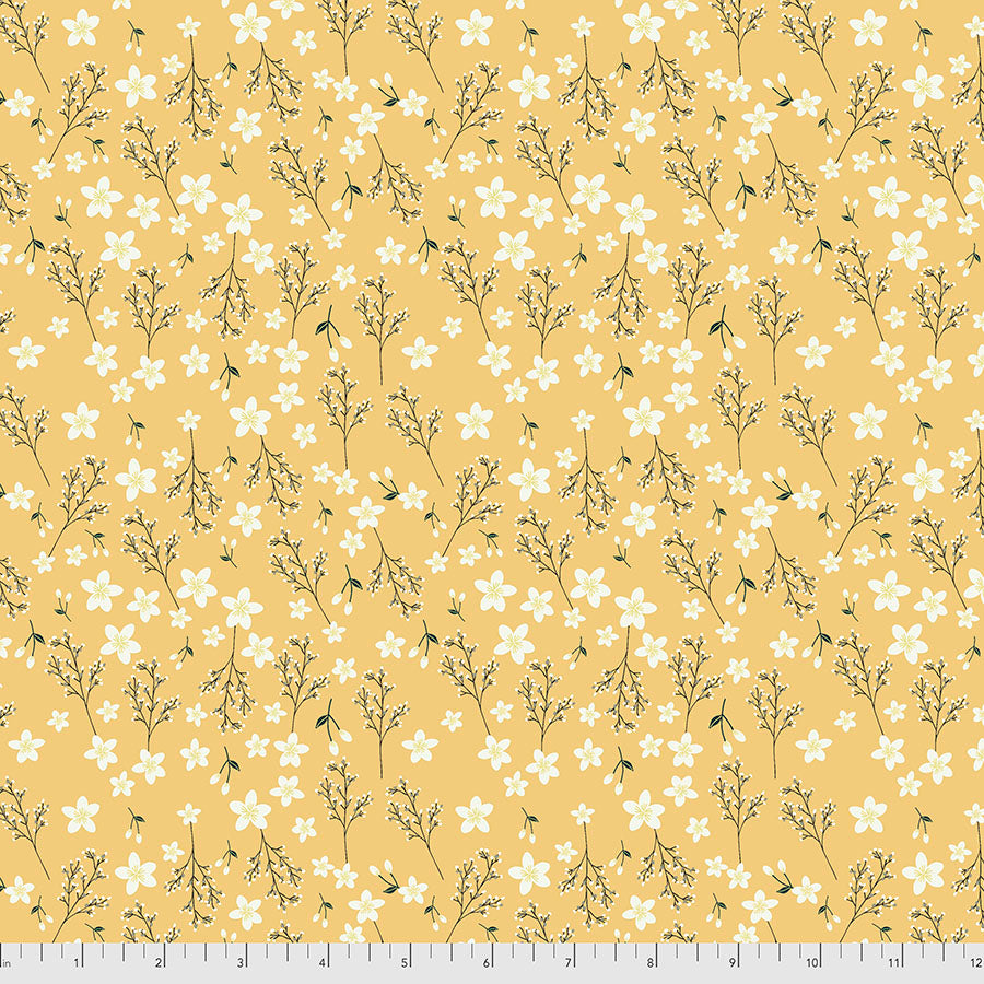 Farm Friends by Mia Chavro Garden Yellow    PWMC010.XYELLOW Cotton Woven Fabric