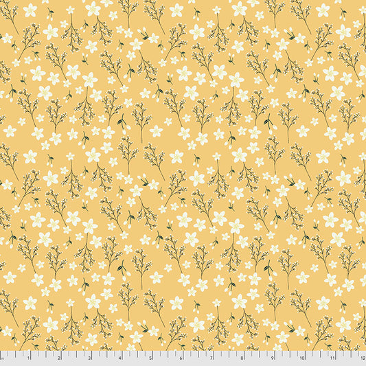 Farm Friends by Mia Chavro Garden Yellow PWMC010.XYELLOW Cotton Woven Fabric