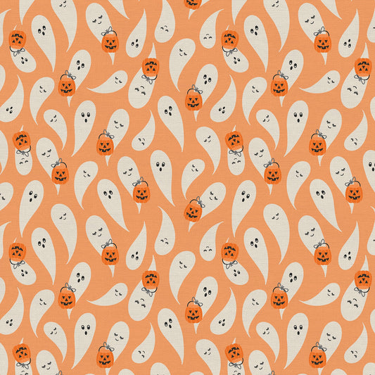 New Arrival: Tricks & Treats Ghost Glide Orange    120-24264 Cotton Woven Fabric