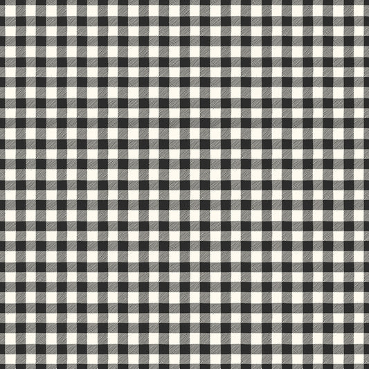 Bad to the Bone by My Minds Eye Gingham Black    C11925R-BLACK Cotton Woven Fabric