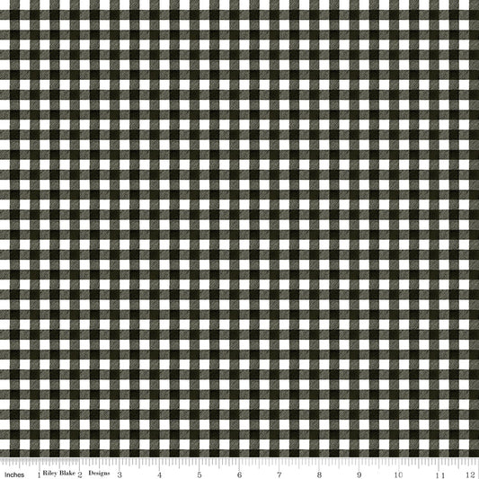 Pumpkin Patch by J. Wecker Frisch Gingham Black    C14574-BLACK Cotton Woven Fabric