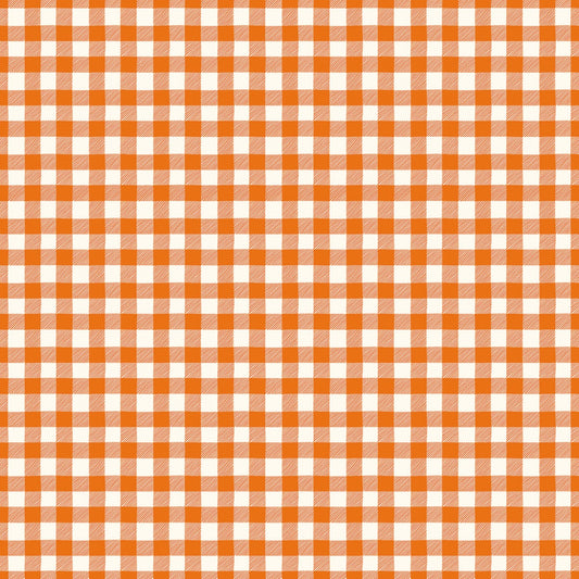 Bad to the Bone by My Minds Eye Gingham Orange    C11925R-ORANGE Cotton Woven Fabric