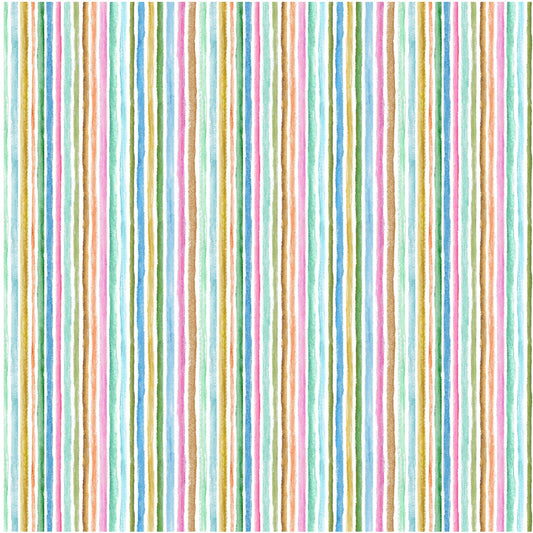 Brush with Nature by Louise Nisbet Glimmer Stripe Multi    DDC10487-MULT Cotton Woven Fabric