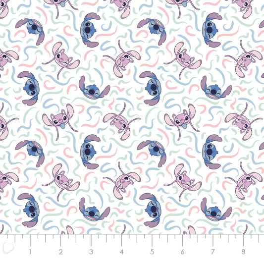 Licensed Disney Stitch Blogger Go with the Flow White 85240402-03 Cotton Woven Fabric