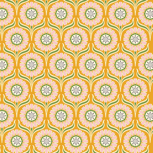 Local Honey By Heather Bailey Gold 90657-55 Cotton Woven Fabric