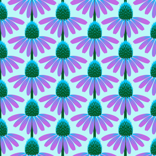 Love Always, AM 2 Echinacea Grape PWAH075.GRAPE Cotton Woven Fabric