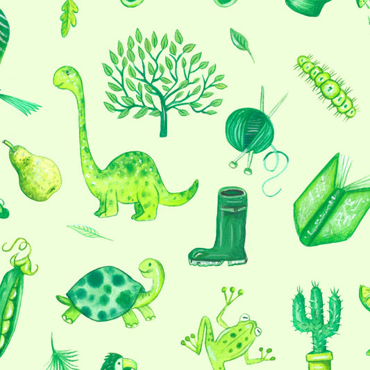 Jennie Maizels Colour Collection Greens JM1-2 Cotton Woven Fabric