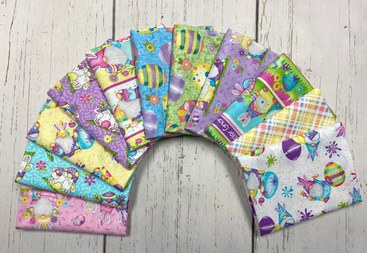Hoppy Easter Gnomies by Shelly Comiskey Easter Patchwork    562-21 Cotton Woven Fabric