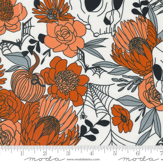 PREORDER ITEM - EXPECTED APRIL 2024: Noir by Alli K Design Haunted Garden Ghost Pumkin    11540-11 Cotton Woven Fabric